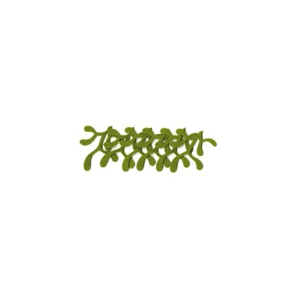 Felt leaves 80mm, green, 6 pcs