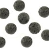 Perles de lave, 10mm, noir, 10 pces