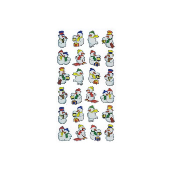 Stickers Snowmen, 1 sheet