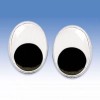 Yeux mobiles à coller ovales, 7x10mm, 10 pièces