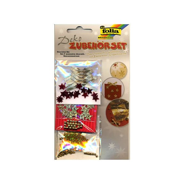 Decorative Accessoires stars gold-red