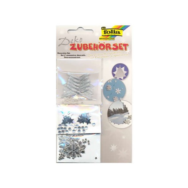 Decorative Accessoires stars and ribbons silver