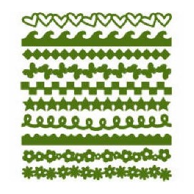 Bazzill Just the edge - Paper Ribbon grün Hilary