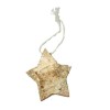 Wooden star white, 7cm