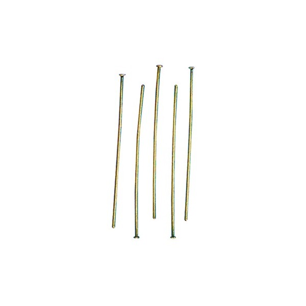 Head pins, 40mm, gold