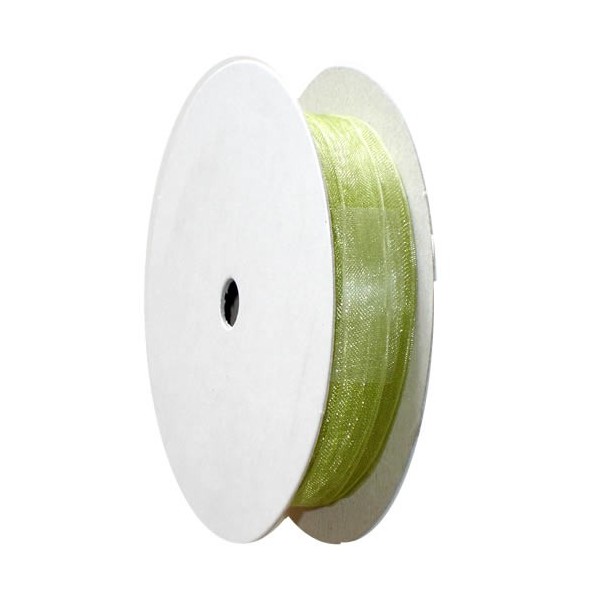 Organza ribbon 8mm/5m, reseda