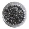 Perles métalliques gris foncé 4mm/80pcs