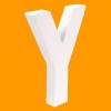 Lettre en carton 20.5cm : Y