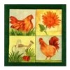 Napkin country rooster, 1 piece