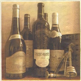Servilleta Wine Bottles, 1 unidad