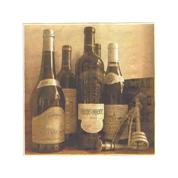 Serviette  Wine Bottles, 1 Stk