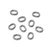 Oval rings 6mm, platinum, 20 pces