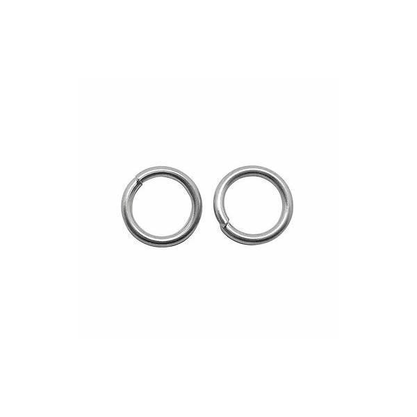 Jump rings platinum coloured, 9mm, 10 pieces