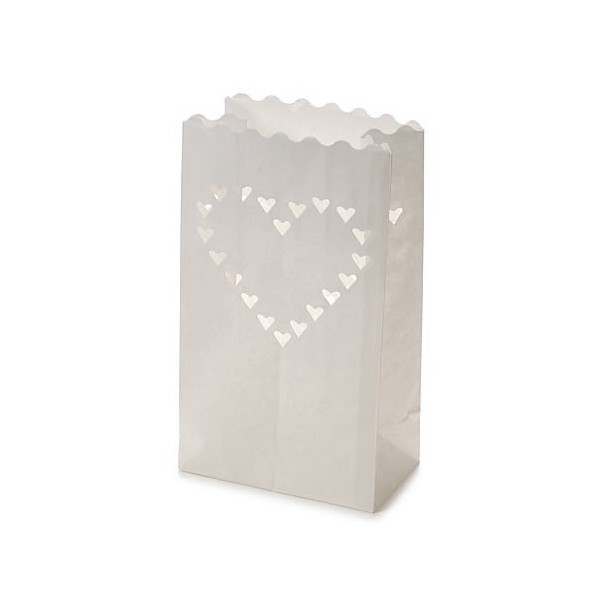 Lanterne papier Luminaria Love, 10 pces, 26,5 x 15,5 x 9 cm