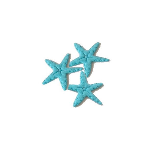 Estrellas de mar, fieltro azul