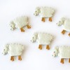 Felt sheep, 32mm, 3 pcs