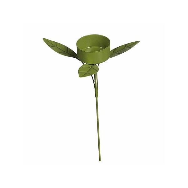 Candle holder green 25cm, 1 pce