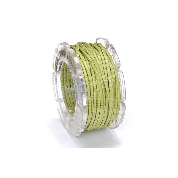 Waxed cord, Ø1mm- 5m, green