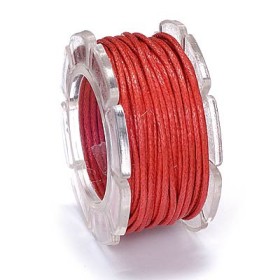 Wachskordel, Ø1mm- 5m, rot