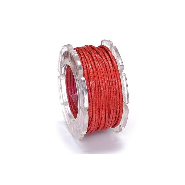 Waxed cord, Ø1mm- 5m, red