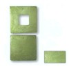 Mother-of-pearl element, square, light green