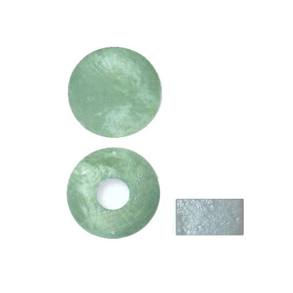 Mother-of-pearl element, circle, light blue