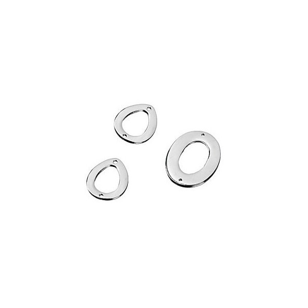 Metal parts mix, oval, 3 pcs