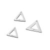 Metal parts mix, triangles, 3 pcs