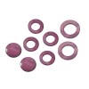 Elements en nacre, cercles violet, 8 pcs