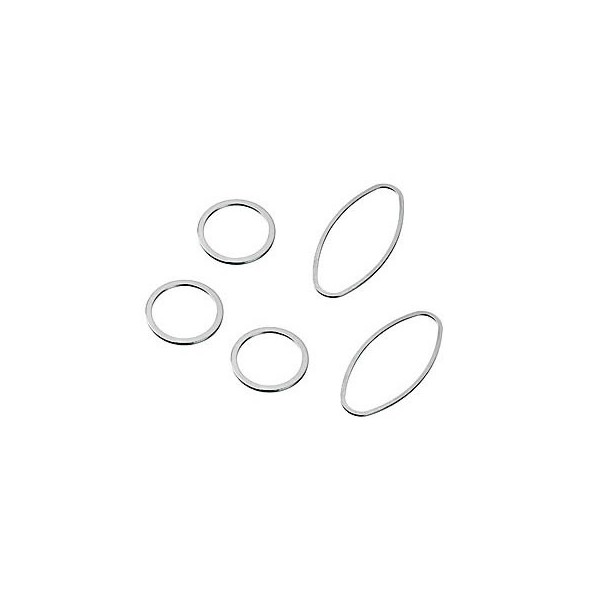 Metal parts mix, oval, 5 pcs