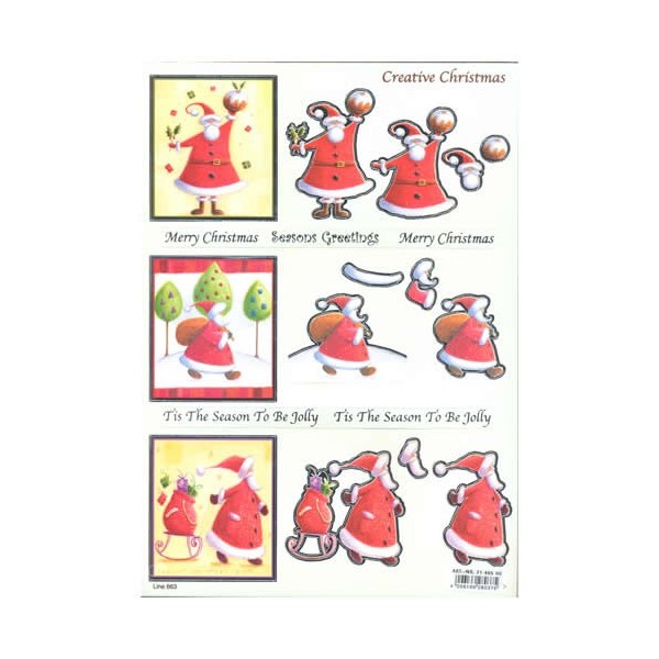 Patterned sheet Santa