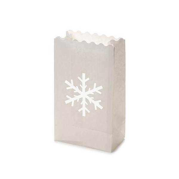 Linterna del papel Luminaria copo de nieve 26,5 x 15,5 x 9 cm, 1
