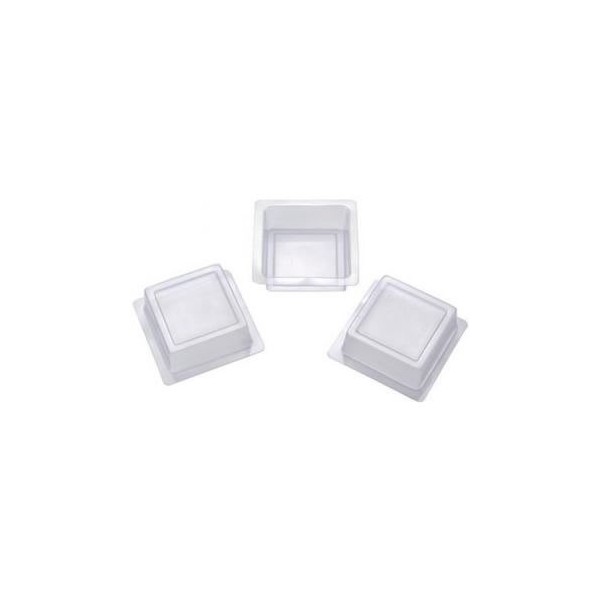 Set of 3 square moulds, 65x65mm