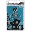 Ki-Sign - Tissu thermocollant pailleté bleu