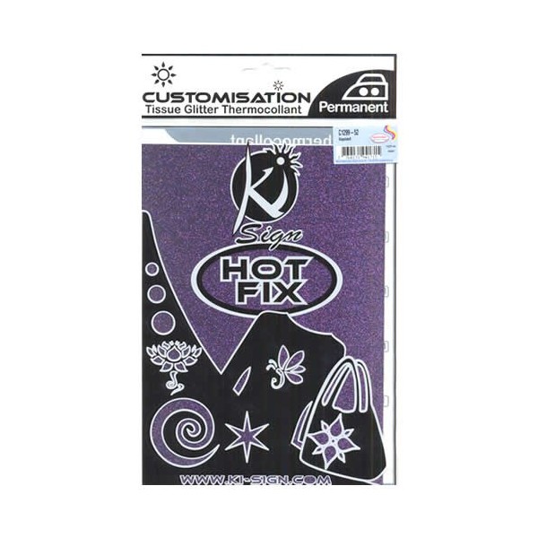 Aufbügelbar Stoff, glitter violett