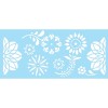 Plantilla Happy Flowers 15x33cm