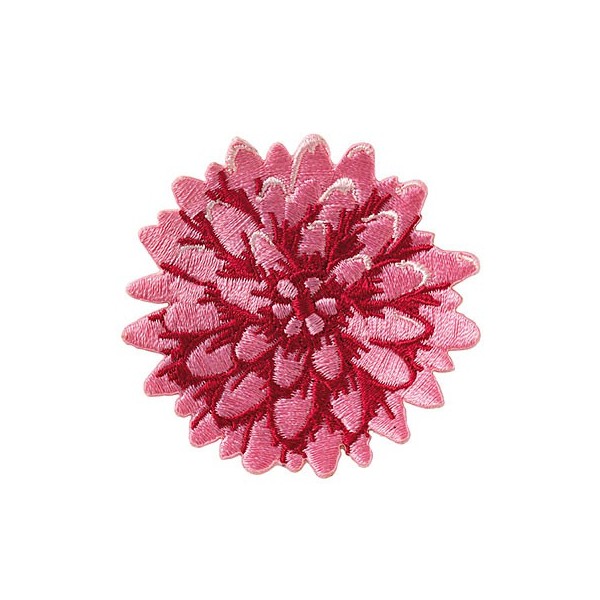 Tilda - Embroidered patch flower Pink 6cm