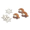 Wooden items, snowflake/snowman