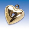 Cascabele corazon 25mm, oro, 1 pza