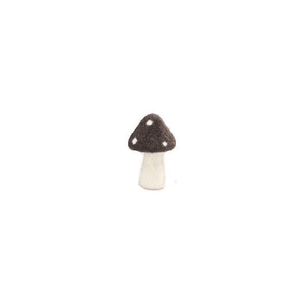 Felt Mushroom, brown, 12cm