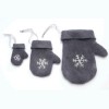 Felt Mitten grey, 8x10.5cm, 1 pce