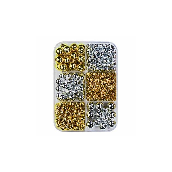 Wachsperlen  Mix, silber-gold