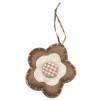 Felt/Fabric Flower 10cm, brown