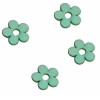 Fleurs en bois 2cm, bleu clair, 12 pcs