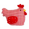 Fabric hen, 11x6x9cm, red
