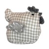 Stoff-Henne, 11x6x9cm grau