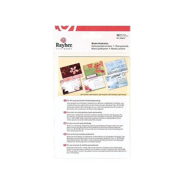 Cartes postales en blanc, 10 pcs