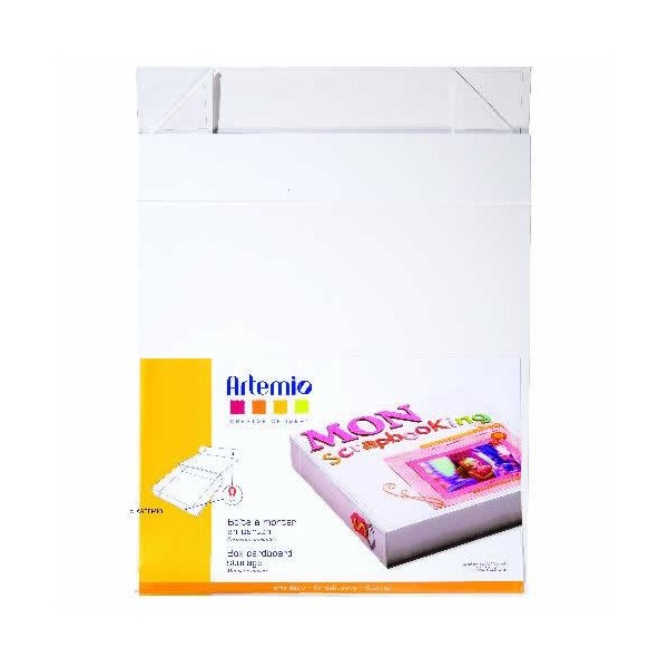 Boîte carton blanc, 32x32x6cm