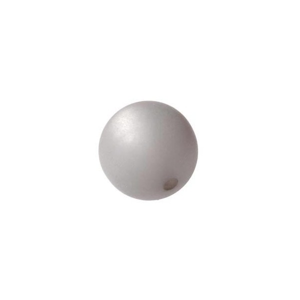 Polaris 10mm round, frosted grey, 5 pcs