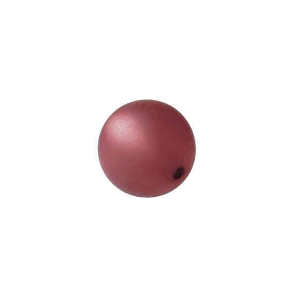 Polaris 10mm round, frosted burgundy, 5 pcs